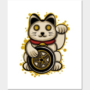 Racing Lucky Cat Posters and Art